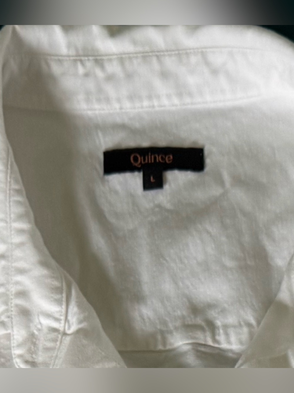 Quince 100% Organic Cotton Relaxed Oxford Shirt White Size Large - Picture 9 of 9